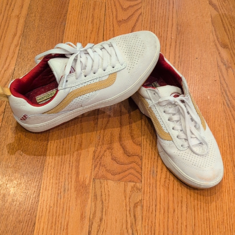 Vans White and Tan Men's Shoes